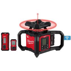 Red Exterior Dual Slope Rotary Laser Level Kit w/ Receiver, Remote, Grade Rod & Tripod