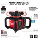 M18 RED EXTERIOR DUAL SLOPE ROTARY LASER LEVEL KIT W/ RECEIVER REMOTE GRADE ROD & TRIPOD 