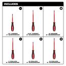 6PC 1000V INSULATED SLIM TIP SCREWDRIVER SET 