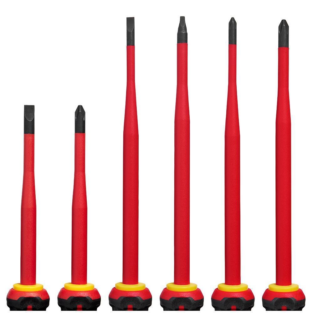 6PC 1000V INSULATED SLIM TIP SCREWDRIVER SET 