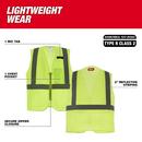 Class 2 High Visibility Yellow Mesh One Pocket Safety Vest, S/M 