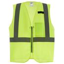 Class 2 High Visibility Yellow Mesh One Pocket Safety Vest, S/M 