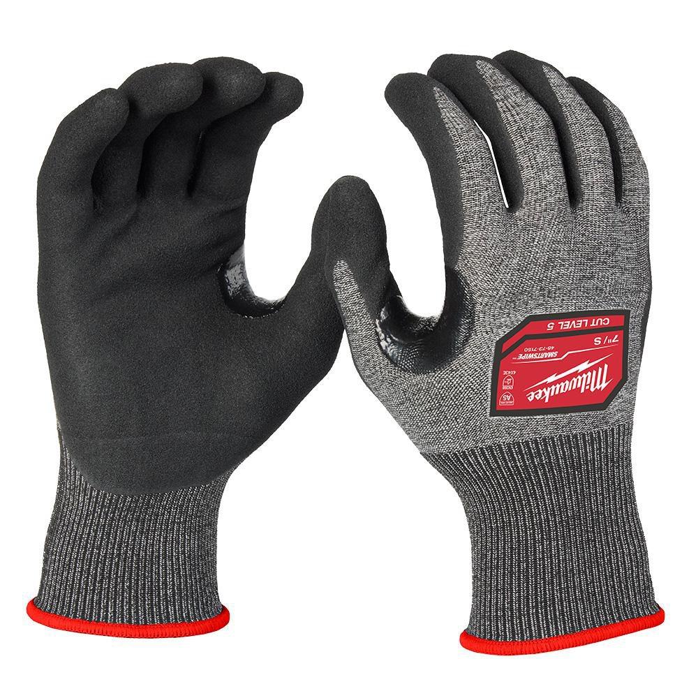 Cut Level 5 High-Dexterity Nitrile Dipped Gloves, S 