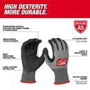 CUT LEVEL 5 HIGH-DEXTERITY NITRILE DIPPED GLOVES - M 