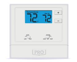 2H/1C and 1H/1C Stage Non-programmable Thermostat