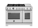48 PROFESSIONAL SERIES RANGE - ELECTRIC SELF CLEAN OVEN - 6 BRASS BURNERS + GRIDDLE 