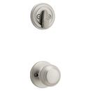 966 Series Single Cylinder Interior Pack with Cove Knob in Satin Nickel