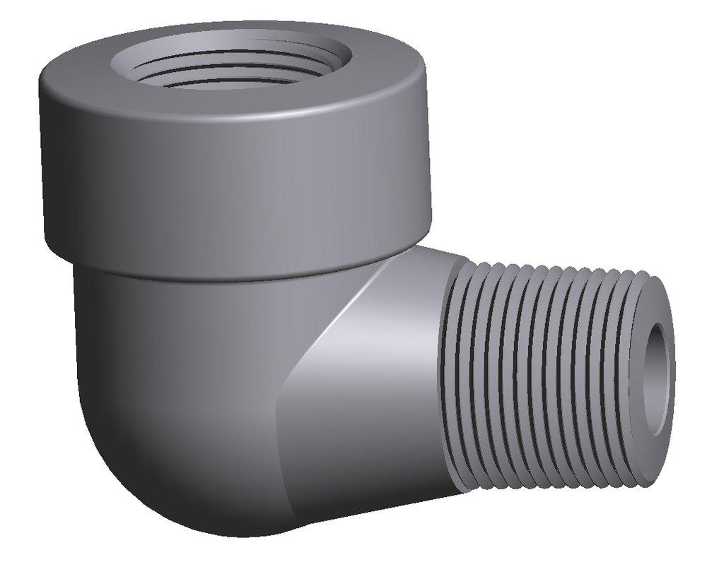 3/4 in. 3000# Threaded Street 90&deg; Elbow Normalized Forged Steel A105N 
