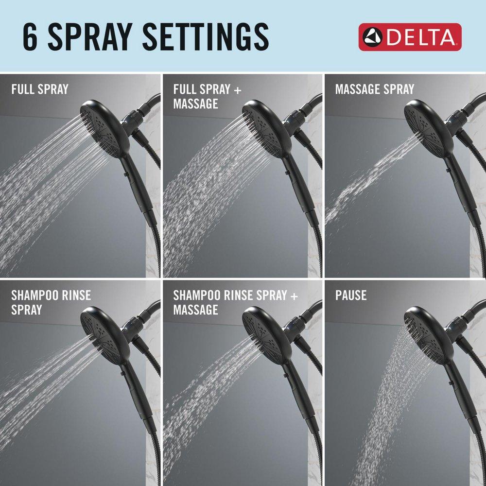 Delta Faucet Matte Black Single Handle Multi Function Bathtub & Shower Faucet 