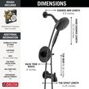 Delta Faucet Matte Black Single Handle Multi Function Bathtub & Shower Faucet 