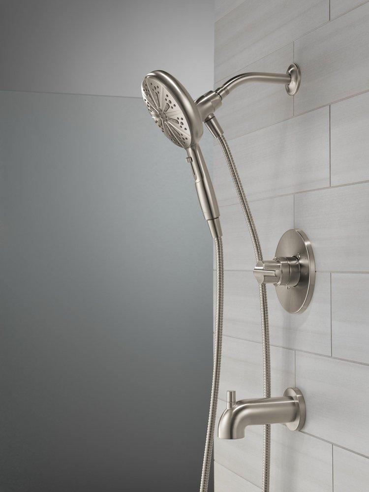 Delta Faucet Brilliance Stainless Single Handle Multi Function Bathtub & Shower Faucet 