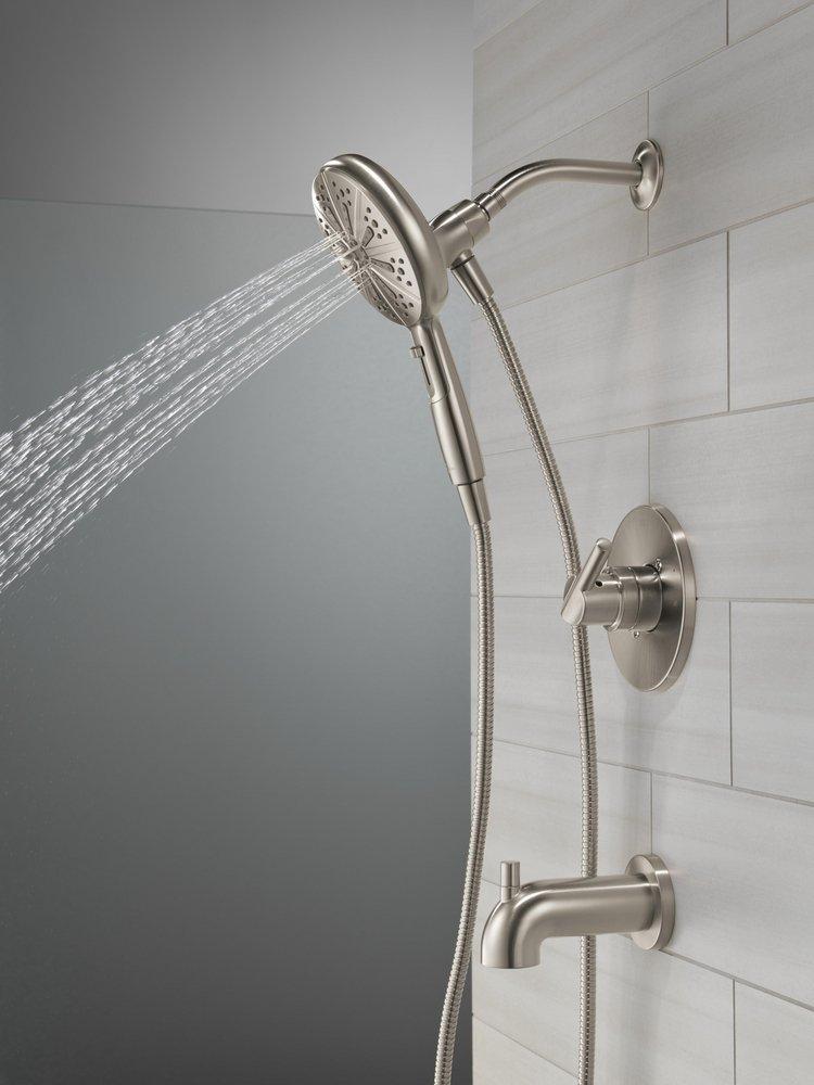Delta Faucet Brilliance Stainless Single Handle Multi Function Bathtub & Shower Faucet 
