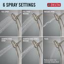 Delta Faucet Brilliance Stainless Single Handle Multi Function Bathtub & Shower Faucet 