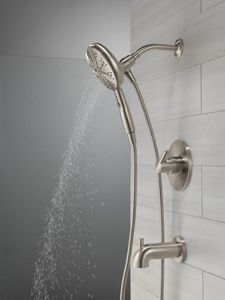 Delta Faucet Brilliance Stainless Single Handle Multi Function Bathtub & Shower Faucet 