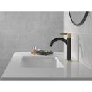 Single Handle Monoblock Bathroom Sink Faucet in Matte Black/Champagne Bronze 