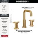 DELTA NICOLI TWO HANDLE WIDESPREAD BATHROOM FAUCET 