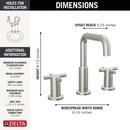 DELTA NICOLI TWO HANDLE WIDESPREAD BATHROOM FAUCET 