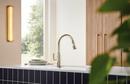 Single Handle Pull Down Kitchen Faucet in Brilliance Polished Nickel 