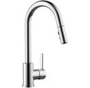 Single Handle Pull Down Kitchen Faucet in Chrome 
