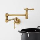 Wall Mount Pot Filler in Aged Brass
