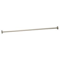 5 ft. Straight Fixed Shower Rod in Brushed Nickel