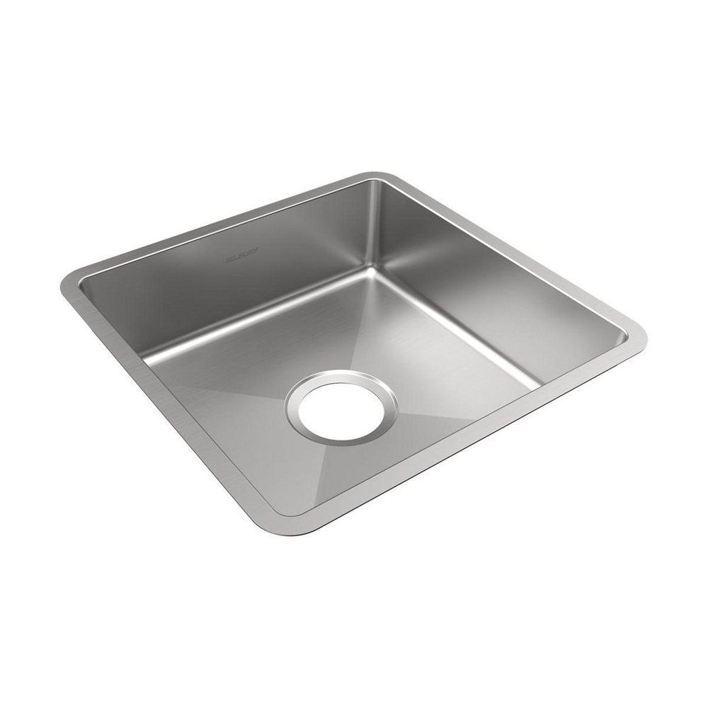 CROSSTOWN 18 GA STAINLESS STEEL 16-1/2 X 16-1/2 X 5 SINGLE BOWL UNDERMOUNT SINK 