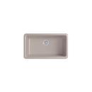 KOHLER Truffle 33 x 18-3/4 in. No-Hole Cast Iron Single Bowl Dual Mount Kitchen Sink 