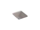 17 in. Dual Mount Cast Iron Single Bowl Bar Sink in Truffle