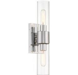 2-Light 18 in. Tall Wall Sconce in Chrome