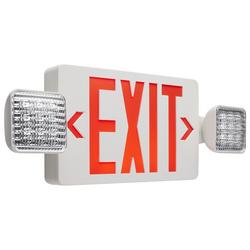 Combination Red Exit Sign and Emergency Light