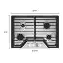 30 in. 4 Burner Gas Cooktop in Stainless Steel 