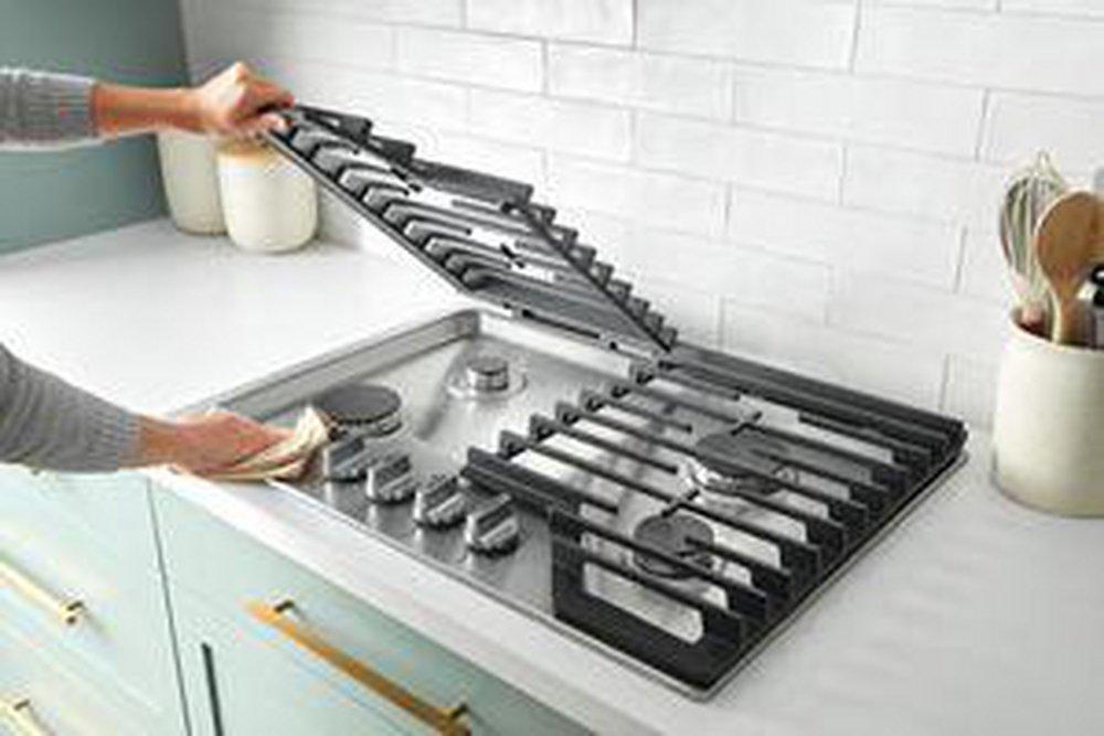 36 in. 5 Burner Natural Gas Cooktop in Stainless Steel 