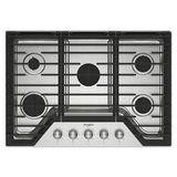 30 in. 5 Burner Gass Cooktop in Stainless Steel 