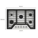 30 in. 5 Burner Gass Cooktop in Stainless Steel 