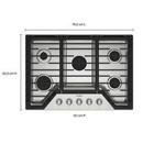 30 in. 5 Burner Gass Cooktop in Stainless Steel 