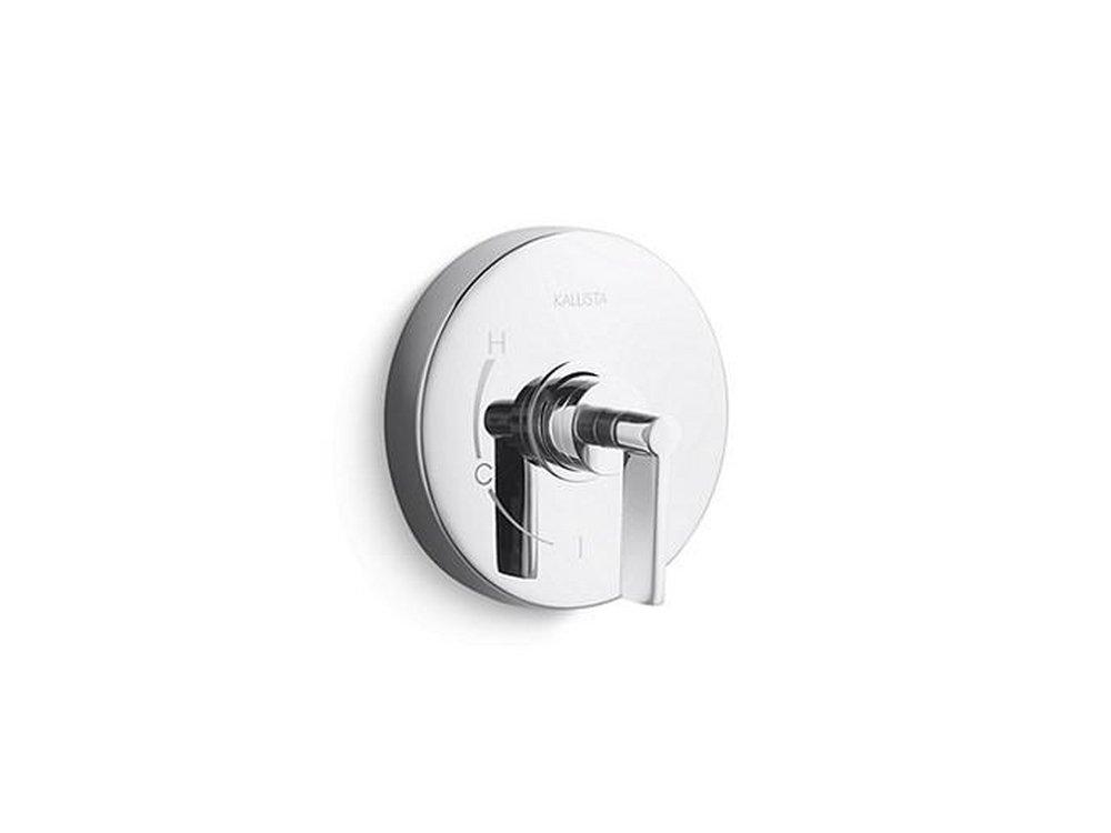 Kallista Brushed Nickel Single Handle Pressure Balancing and Transfer & Diverter Valve Trim 