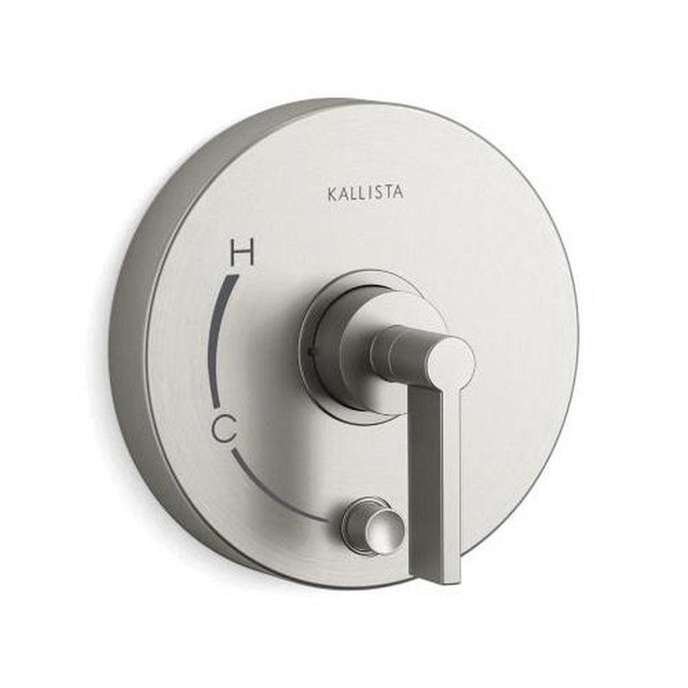 Single Handle Pressure Balancing Valve Trim in Brushed Nickel 