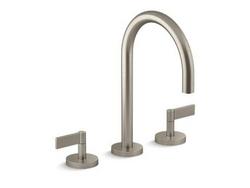Two Handle Widespread Bathroom Sink Faucet in Brushed Nickel