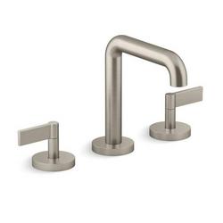 Two Handle Widespread Bathroom Sink Faucet in Brushed Nickel