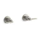 Wall Mount Bath Faucet Handles in Brushed Nickel