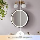 24 in. Sliding Door LED Medicine Cabinet in Matte Black 