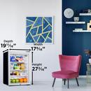 2.6 cu. ft. Compact Glass Door Fridge in Platinum 