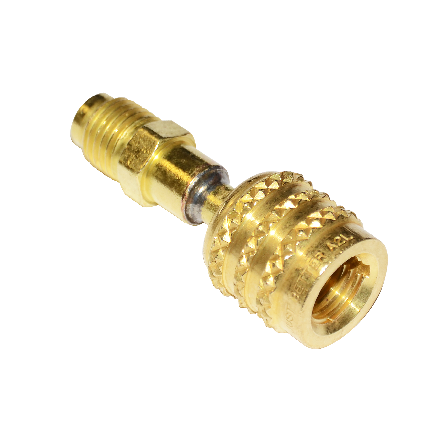 Reverse Thread Adapter 1/4 in Female SAE Flare left-handed x 1/4 in Male Flare 