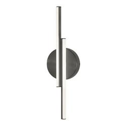 15W 2-Light 17 in. LED Wall Sconce in Black