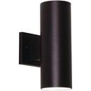 24W 2 Lights 12in. Outdoor Wall Sconce in Black