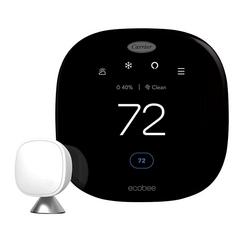 Ecobee Smart Thermostat with Voice Control in Black