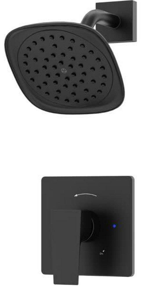VERITY SINGLE HANDLE WALL MOUNTED SHOWER TRIM KIT VALVE NOT INCLUDED MATTE BLACK 
