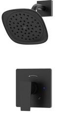 VERITY SINGLE HANDLE WALL MOUNTED SHOWER TRIM KIT VALVE NOT INCLUDED MATTE BLACK 