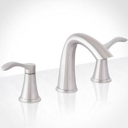 Two Handle Widespread Bathroom Sink Faucet in Brushed Nickel