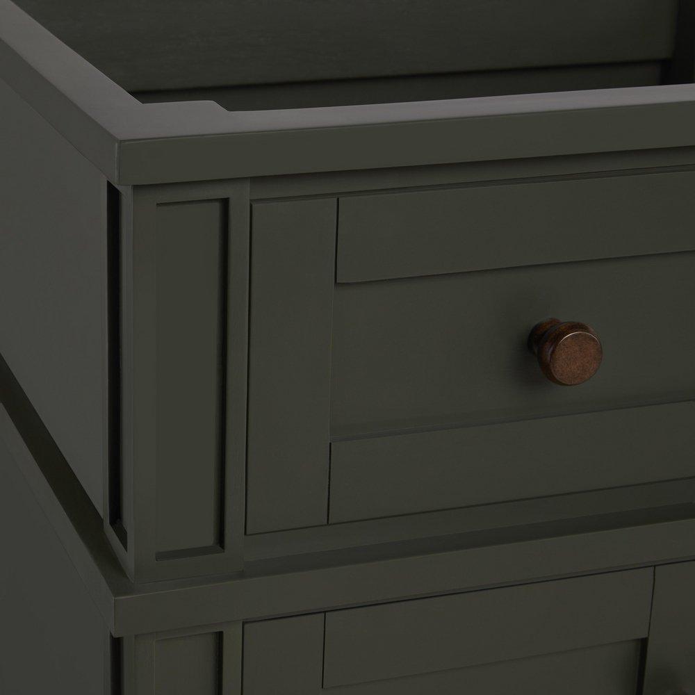 72 ELMDALE VANITY - DARK OLIVE GREEN - VANITY CABINET ONLY 